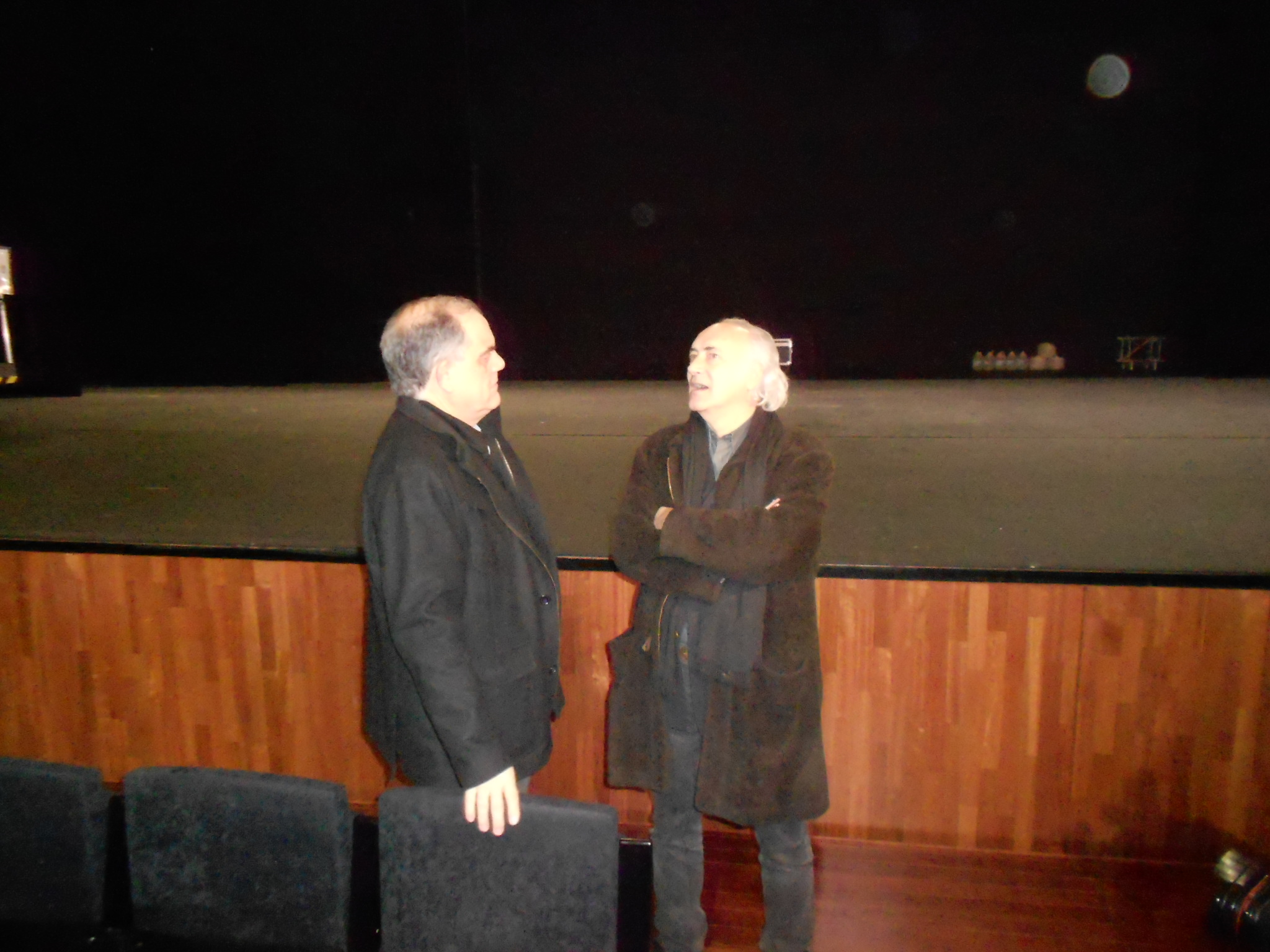 Amancio Prada y César Oliva visitan el Teatro Circo Murcia